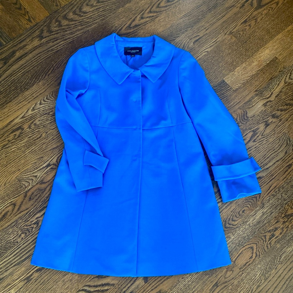 Ann Taylor XS blue long blazer